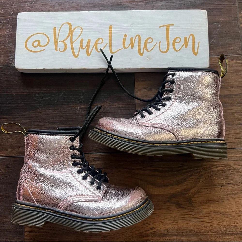 Rose Gold Baby Doc Martens